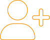Icon mit Person und Pluszeichen