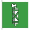 Fahne vom Schweizer Kanton St. Gallen, in Grün eine von einem grünen Band umwundene Fasces.